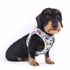 Curli Hundesele Vest Clasp Air-Mesh Limited Edition Comic Lysegrå